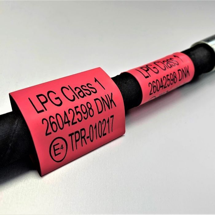 Identimark yellow hose label
