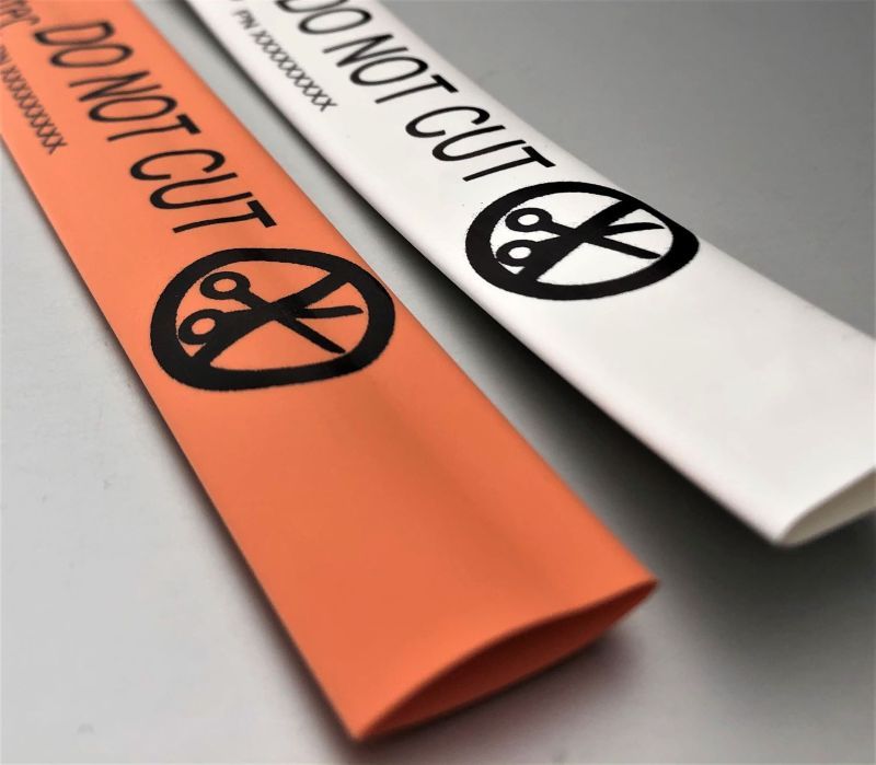 Identimark red and yellow printed cable tie tags