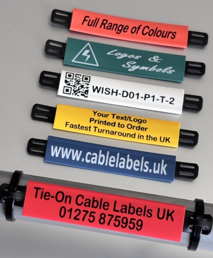 custom printed carrier cable tie labels