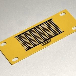 Identimark yellow printed heatshrink labels