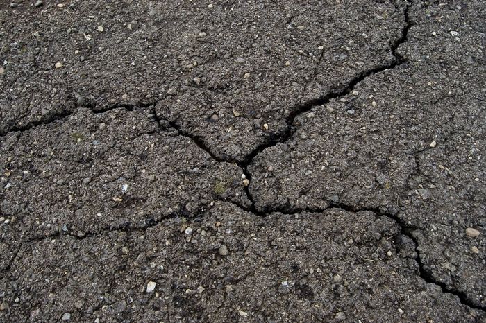 cracked asphalt