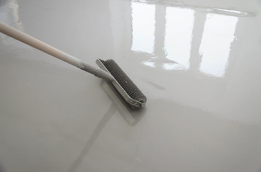 an epoxy coating flooring