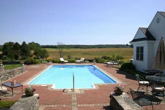 pool in backyard