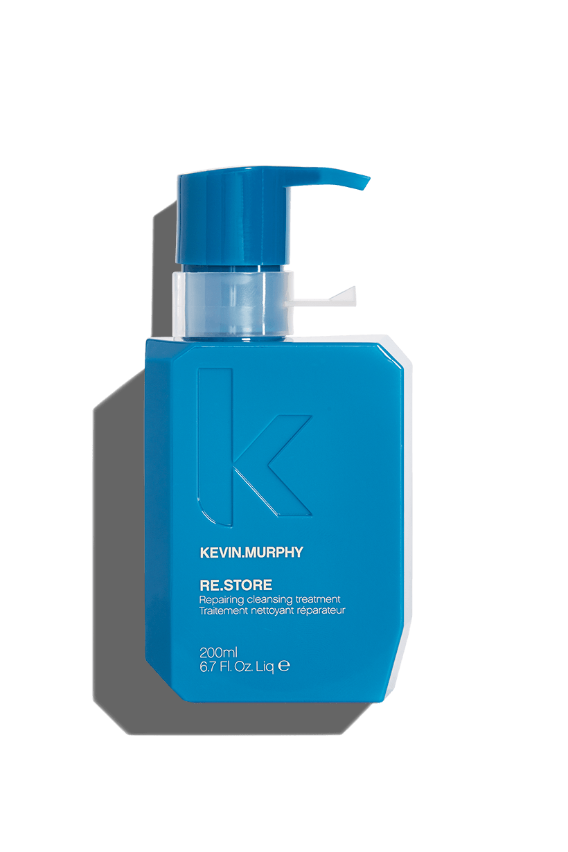 Blue Kevin.Murphy Re.Store hair product bottle with pump.