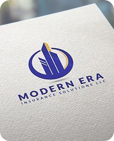 The logo for modern era insurance solutions llc is on a piece of paper.