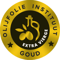 Gold seal with text 