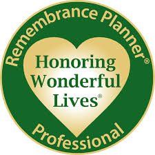 Remembrance Planner Professional Honoring Wonderful Lives emblem logo