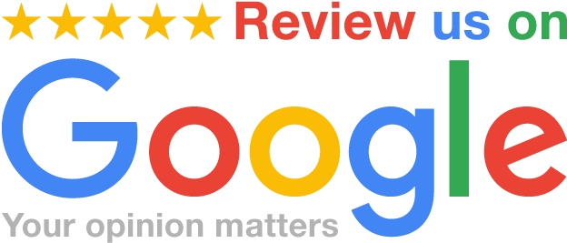Google review logo: five stars, text