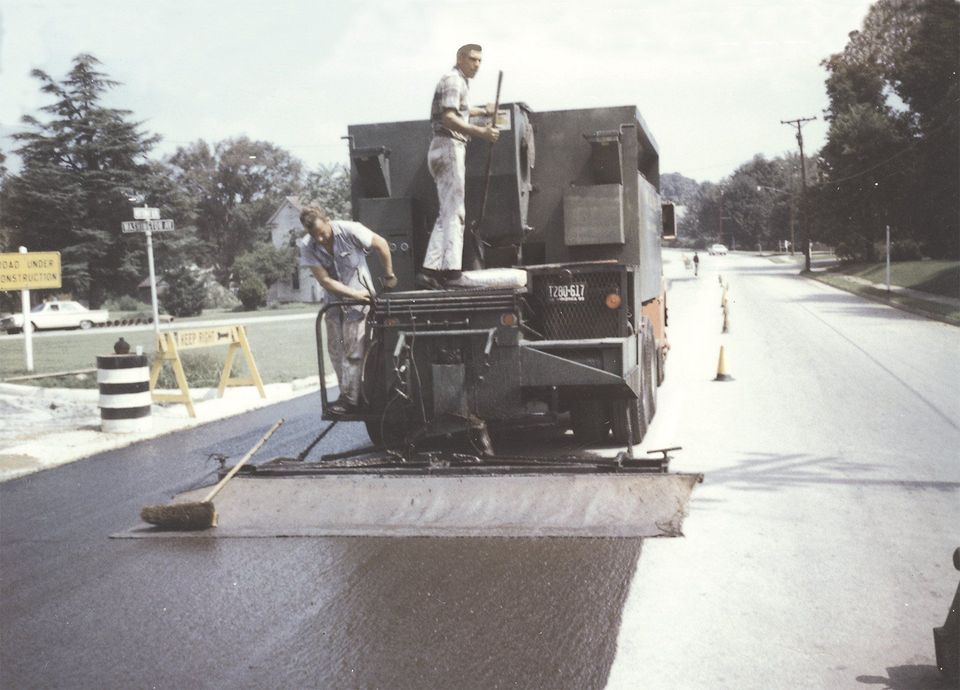 the slurry pavers founder on a slurry truck in 1966