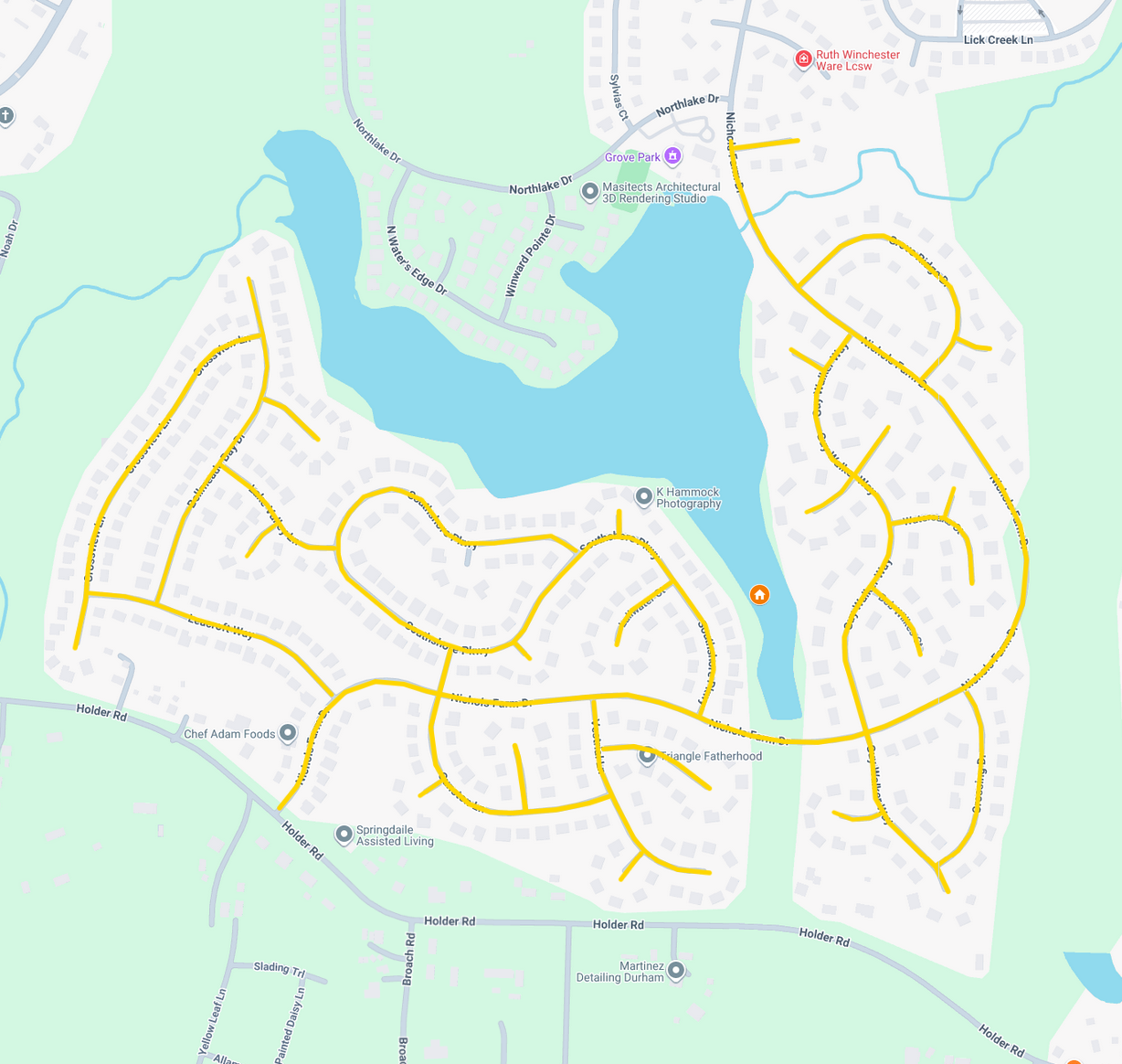 Grove Park neighborhood map