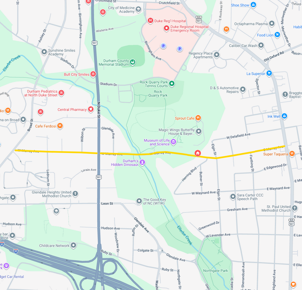 West Murray Ave map