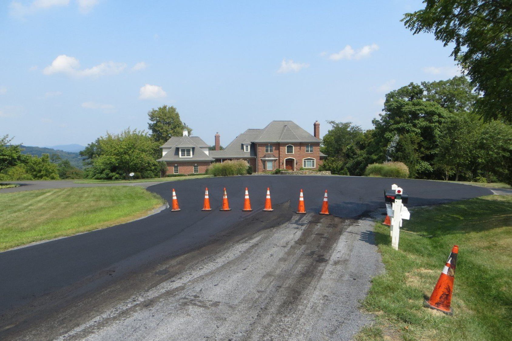 new slurry surface in a cul-de-sac