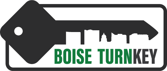 A black and green logo for boise turnkey