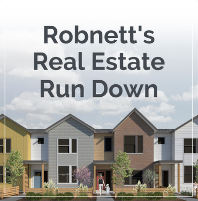 A poster for robnett 's real estate run down