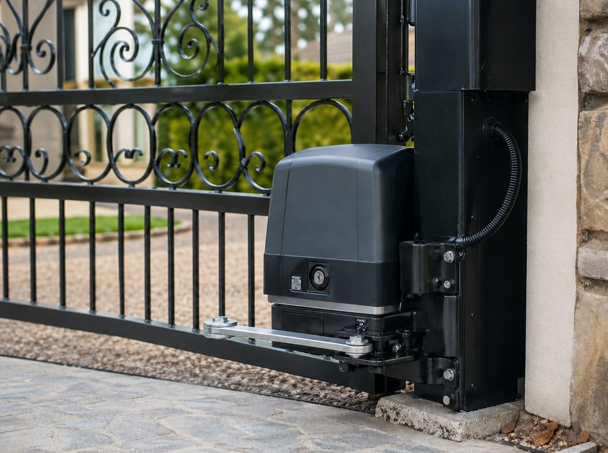 Electric sliding gate motor installed by an ElectriGate installer