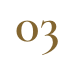 Gold “03” on a white background