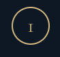 Gold circle with a serif letter “I” on a dark blue background.