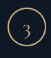 Gold-outlined circle with the number 3 on a dark background