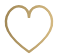 Gold outlined heart icon on a white background