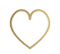 Gold outlined heart icon on a white background