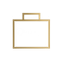 Gold outlined briefcase icon on a white background