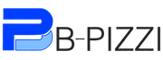 Logo B-PIZZI blu e nero con icona stilizzata 