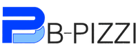 Logo B-PIZZI blu e nero con icona stilizzata