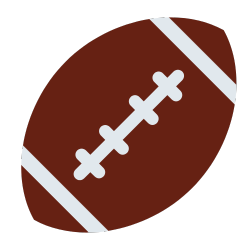 a brown football with white stripes on a white background .
