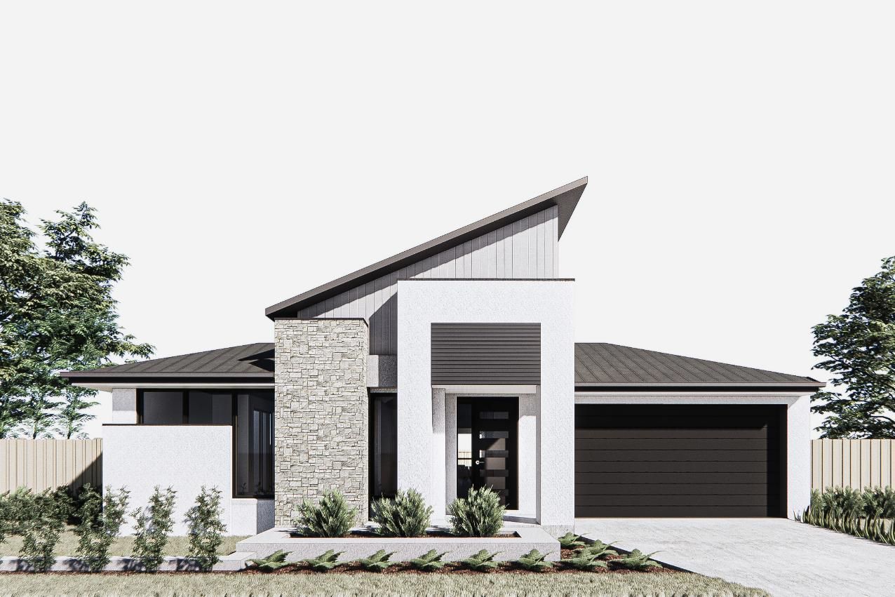 An Artist's Impression of A Modern House with A Black Garage Door — Clearspan Builders In Queanbeyan East, NSW