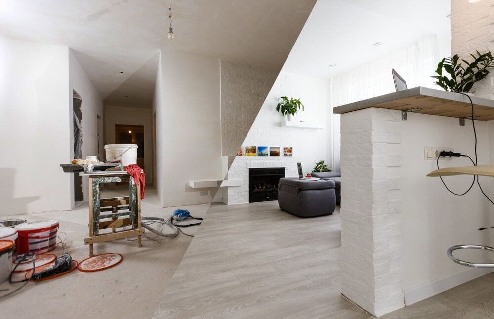 Interior of a Room Under Renovation, With Drywall, Tools, and Constructed Bar — Clearspan Builders In Michelago, NSW