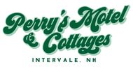 The logo for perry 's motel and cottages in intervale , nh