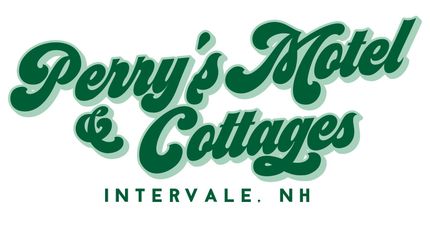 The logo for perry 's motel and cottages in intervale , nh