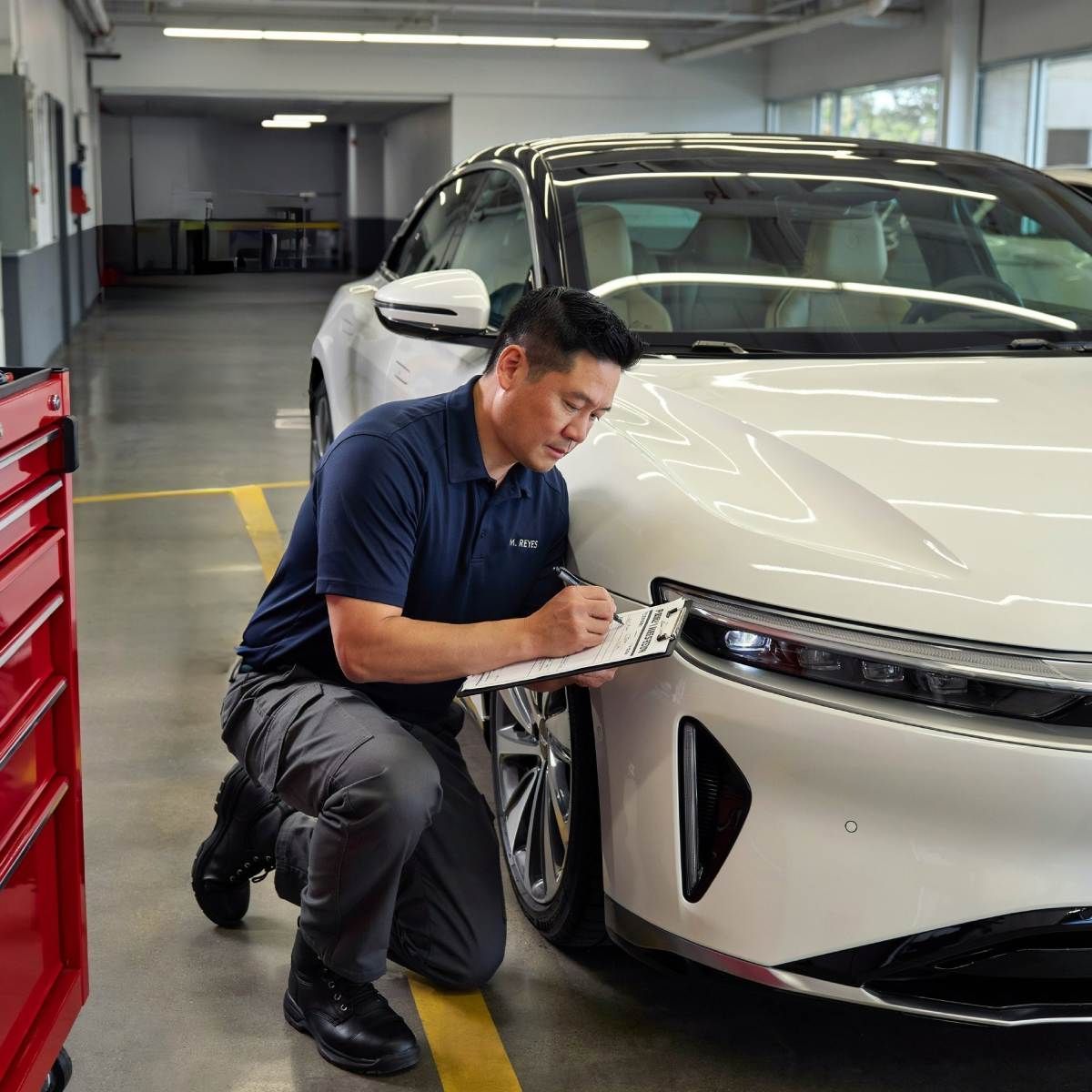 bumper repair inspection before work