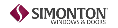 Simonton Windows & Doors logo: diamond graphic, wordmark 