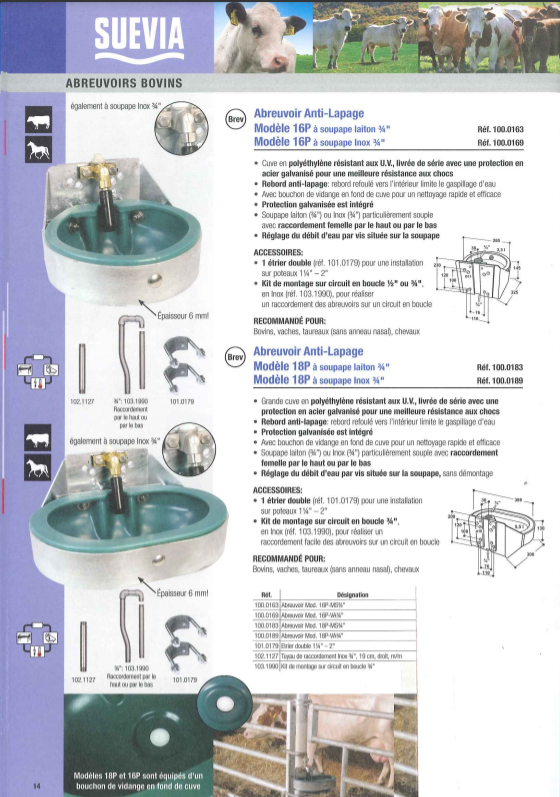 information abreuvoirs bovin