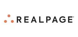 RealPage logo with orange icon and black text on white background