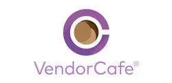 VendorCafe logo with purple circular coffee cup icon and brown center above the word “VendorCafe”