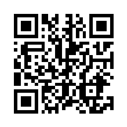 Black-and-white QR code on a white background