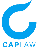 Blue CAPLAW logo with a stylized C above the word “CAPLAW”