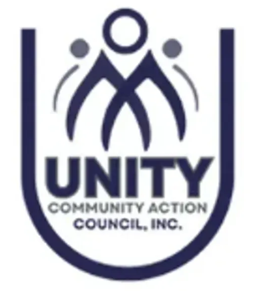 Unity Community Action Council, Inc. logo in dark blue with stylized figures and arc shape