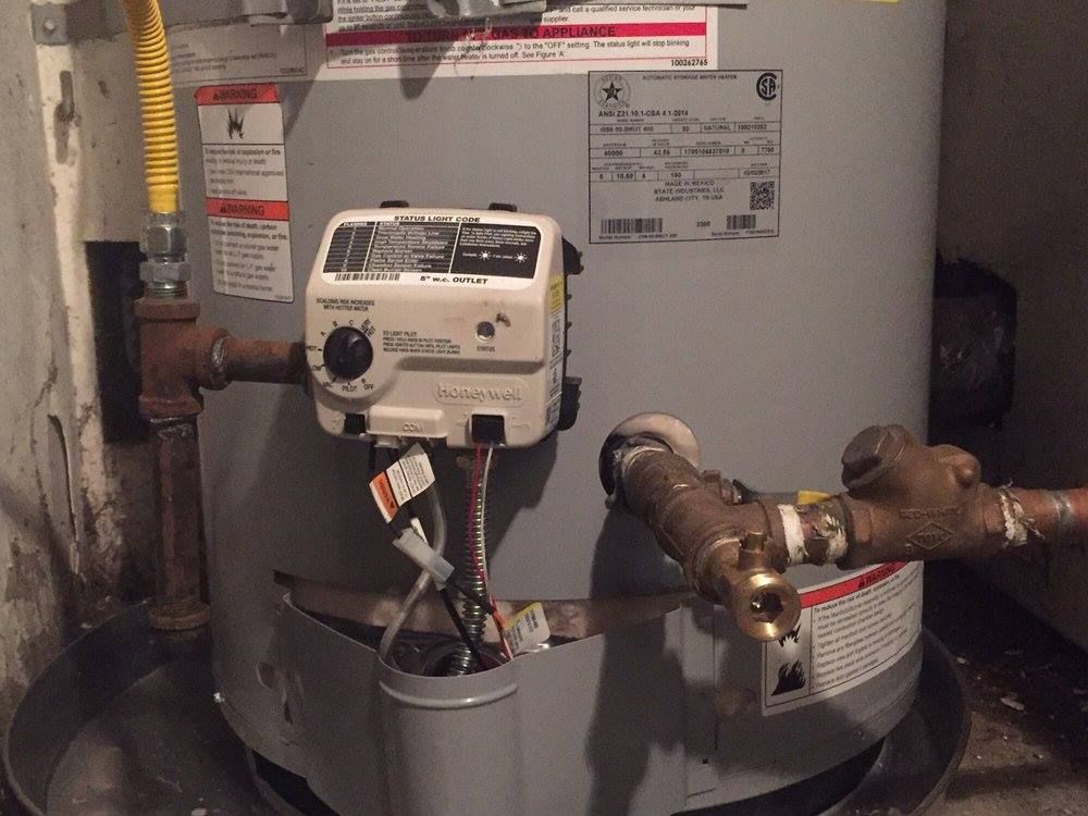 Low Water Pressure in Orange, CA Homes – Residential water heater with gas control valve.