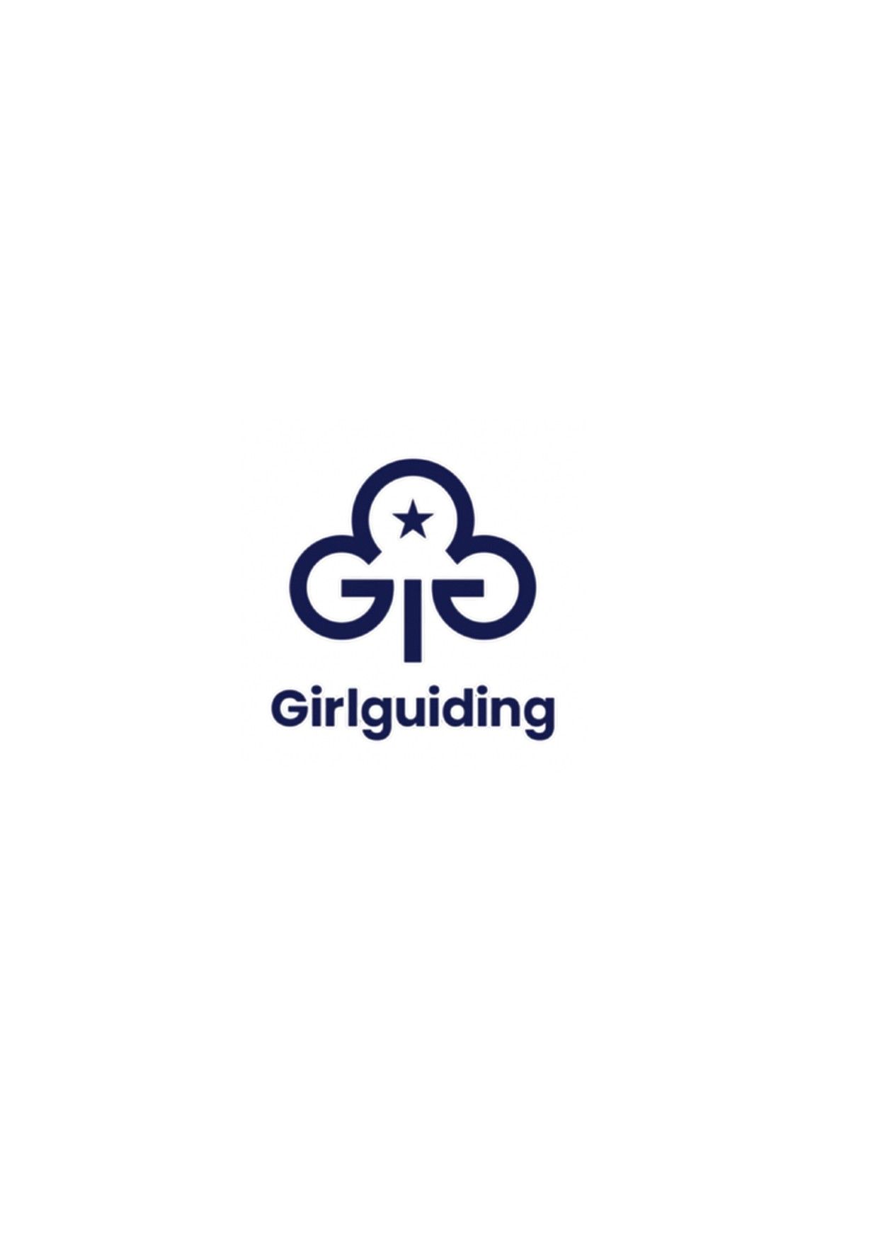 Girlguiding logo: a trefoil symbol with