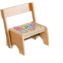Flip Back Name Stool with the name 