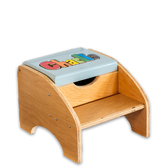 Two-step name stool with the name 