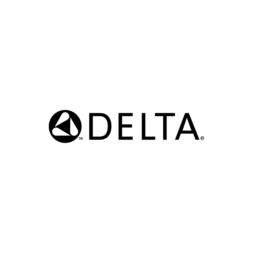 The delta logo is black and white on a white background.