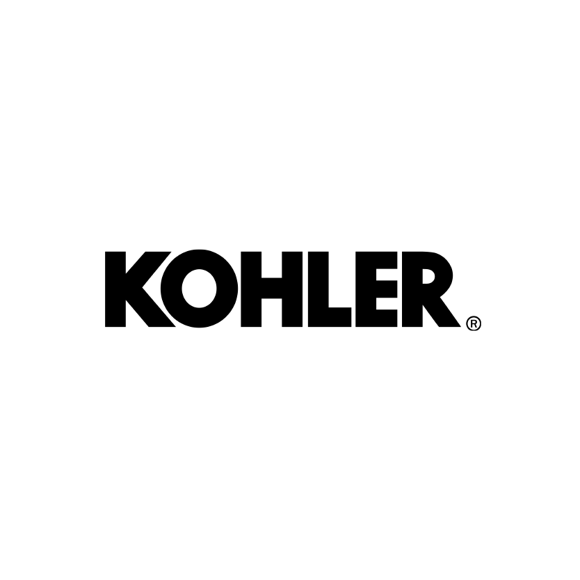 The kohler logo is black and white on a white background.