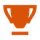 An orange trophy icon on a white background.