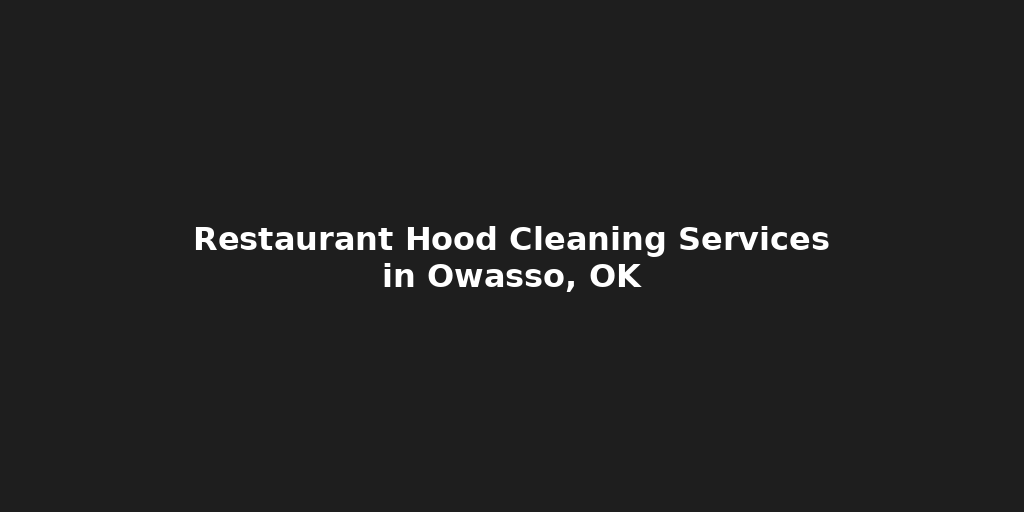 A black background with white text that says restaurant hood cleaning services 