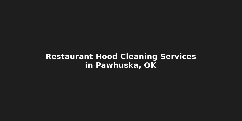 A black background with white text that says restaurant hood cleaning services 