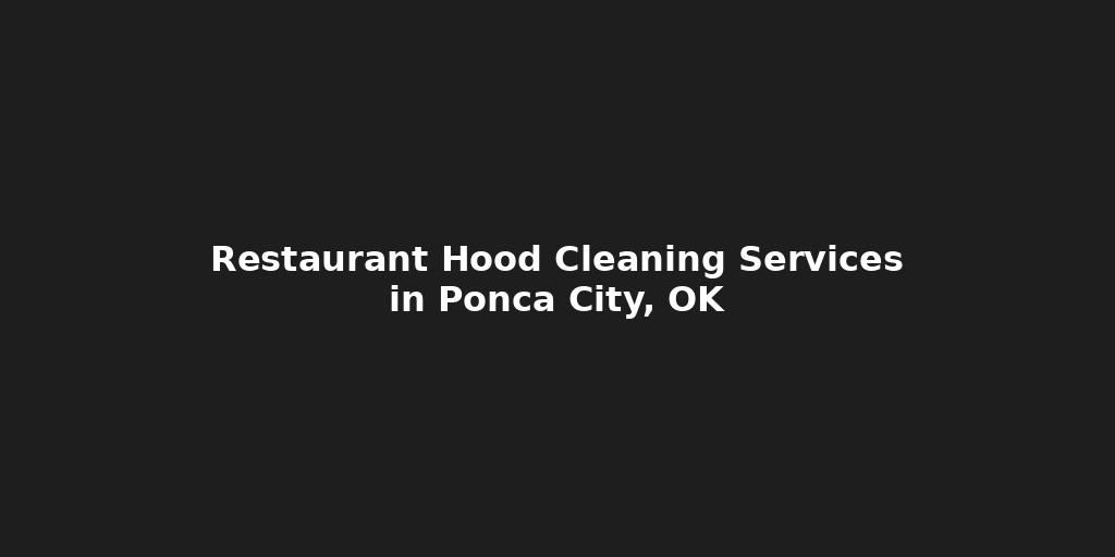 A black background with white text that says restaurant hood cleaning services
